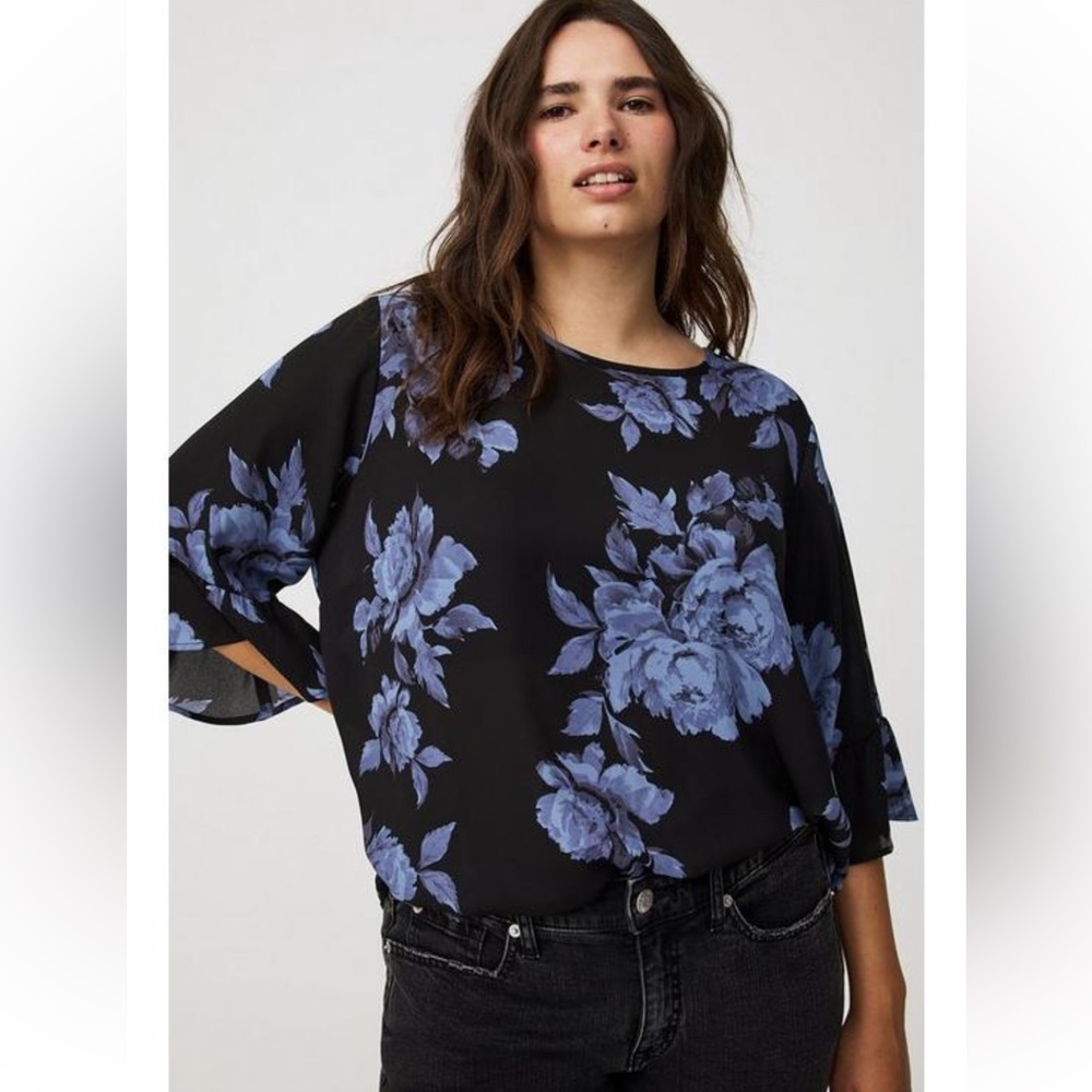 NWOT Torrid Georgette Ruffle Top - Picture 6 of 8